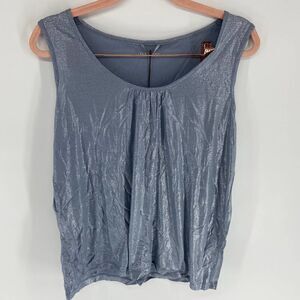 D Sport Blue gray metallic sleeveless tank
